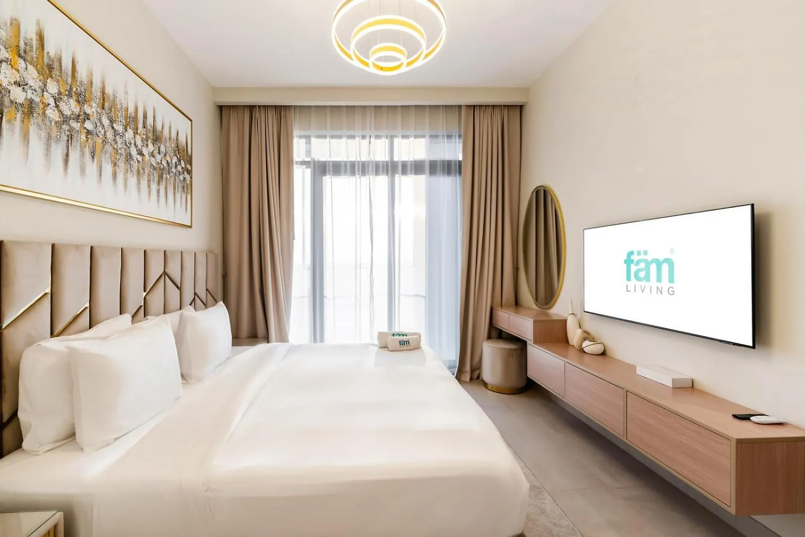 דירה Fam Living - Getaway In Meydan - Modern Comfort Near Top Dubai Attractions